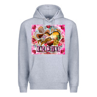 Heather Grey Be Mine Valentine Premium Hoodie - CowhideDigitalArt