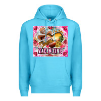 Ocean Blue Be Mine Valentine Premium Hoodie - CowhideDigitalArt