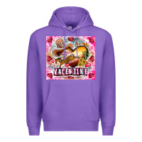 Purple Be Mine Valentine Premium Hoodie - CowhideDigitalArt