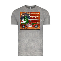 Cloud Rock christmas truck with american flag Vintage Tee - Jasminsmagicworld