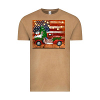 Vintage Camel christmas truck with american flag Vintage Tee - Jasminsmagicworld