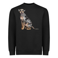 Black catahoula leopard dog Heavyweight Sweatshirt - LillyAllenDesigns