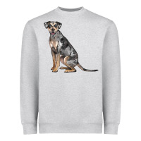 Heather Grey catahoula leopard dog Heavyweight Sweatshirt - LillyAllenDesigns