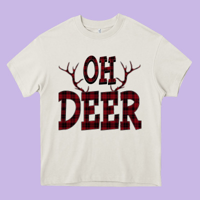 Oh Deer Heavy Core Tee Designed By Bettercallsaul
