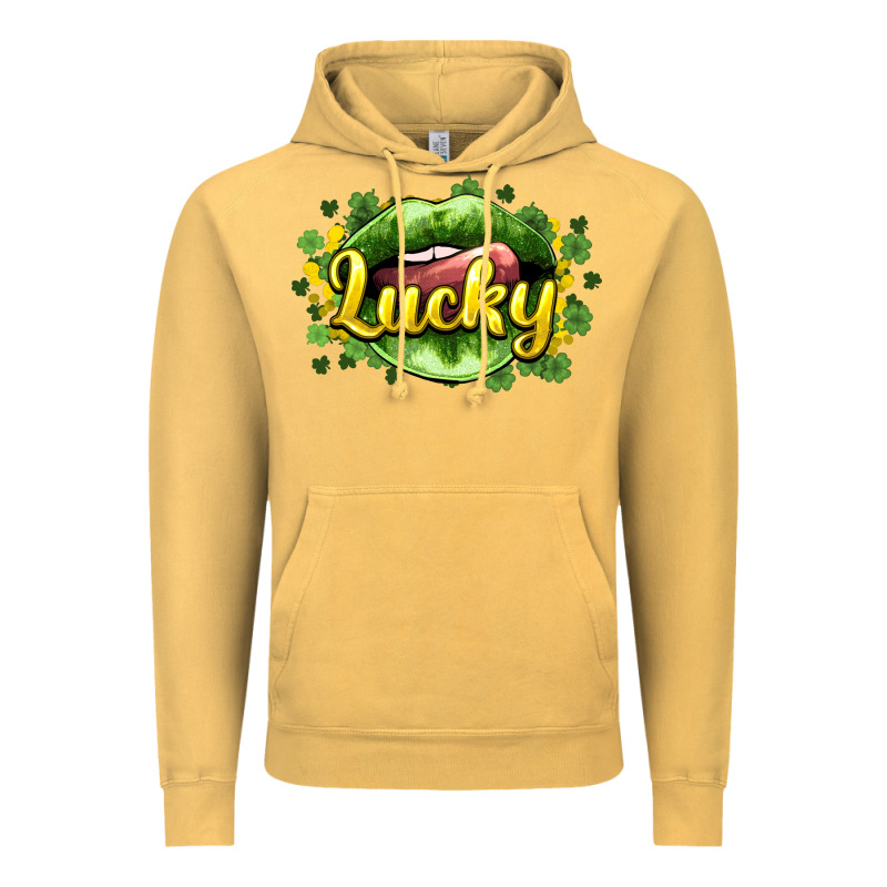 St. Patrick's Day Lips Lucky Vintage Hoodie by HowdyJamesFarm | Teevron