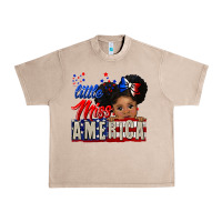 French Oak little miss america black girl peekaboo Urban Heavy Tee - CowGirlArtShop