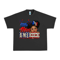 Pigment Black little miss america black girl peekaboo Urban Heavy Tee - CowGirlArtShop
