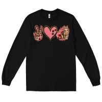 Black Peace Love Cats Long Sleeve Tee - Jasminsmagicworld