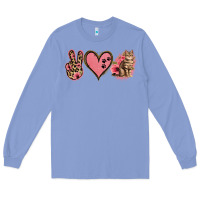Colony Blue Peace Love Cats Long Sleeve Tee - Jasminsmagicworld