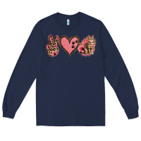 Navy Peace Love Cats Long Sleeve Tee - Jasminsmagicworld