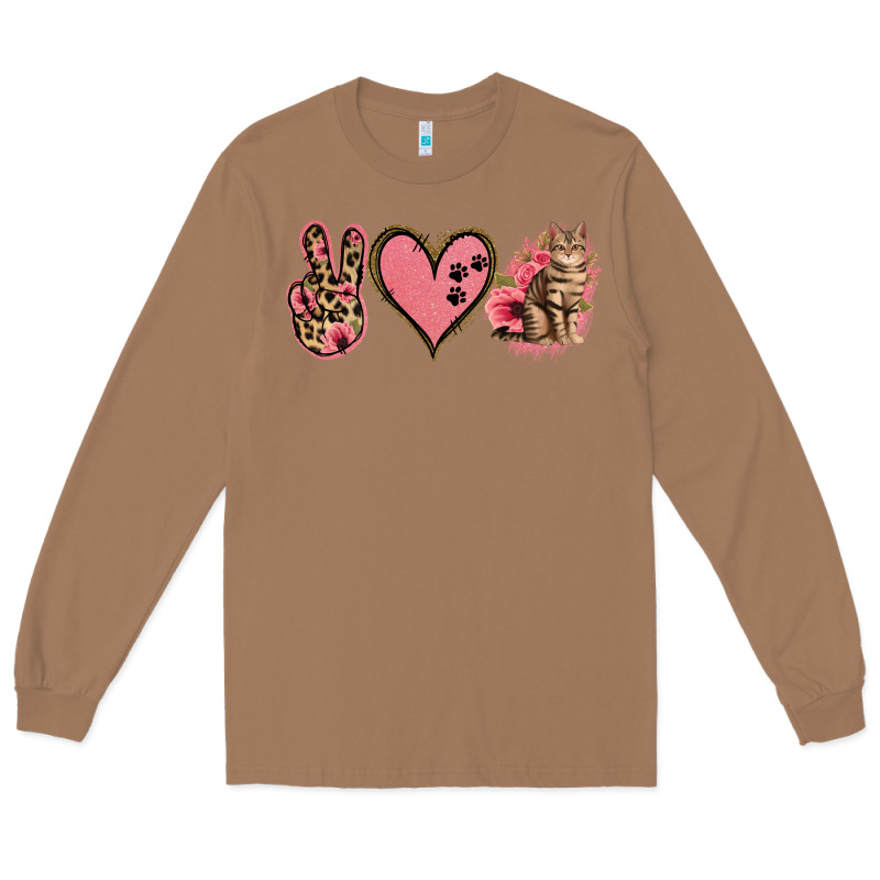 Peace Love Cats Long Sleeve Tee by Jasminsmagicworld | Teevron