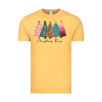 Vintage Mustard christmas trees Vintage Tee - CowGirlArtShop