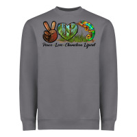 Storm Peace Love Chameleon Lizard Heavyweight Sweatshirt - LillyAllenDesigns
