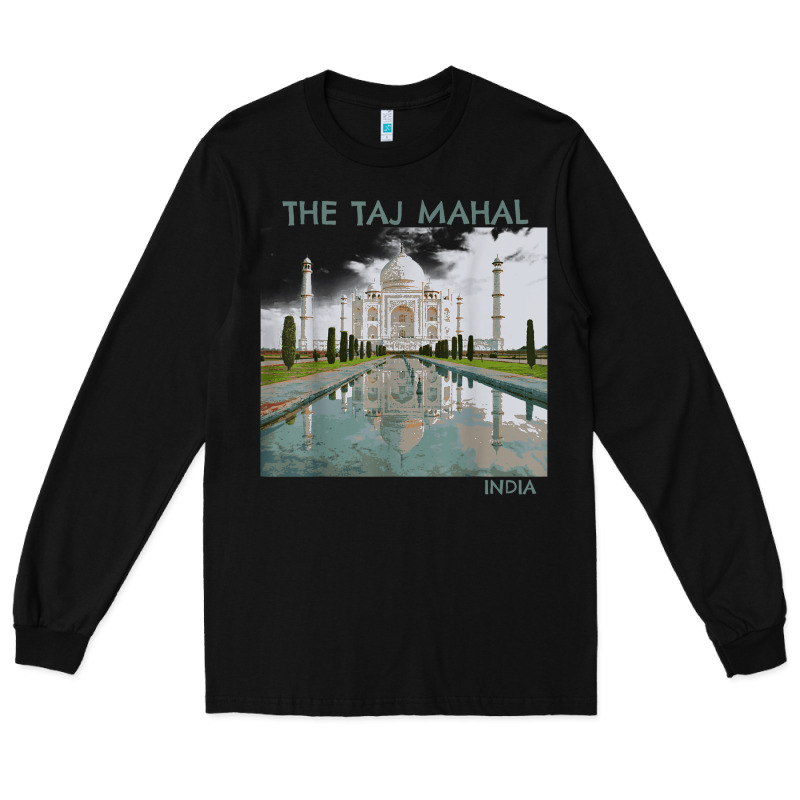 India Agra Taj Mahal Mausoleum Travel Tourist Long Sleeve Tee by longCreatives | Teevron