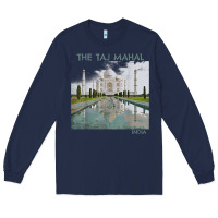 Navy india agra taj mahal mausoleum travel tourist Long Sleeve Tee - longCreatives