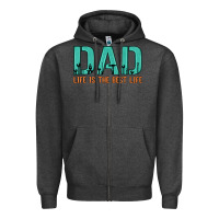Charcoal Heather dad life is the best life Zipper Hoodie - Artiststas