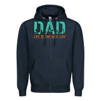 Navy dad life is the best life Zipper Hoodie - Artiststas