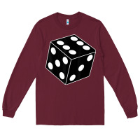 Burgundy black gaming dice halloween costume cool quirky funny Long Sleeve Tee - longCreatives