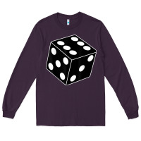 Plum black gaming dice halloween costume cool quirky funny Long Sleeve Tee - longCreatives