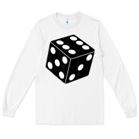 White black gaming dice halloween costume cool quirky funny Long Sleeve Tee - longCreatives
