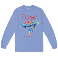 Colony Blue kauai hawaii watercolor sea turtle souvenir Long Sleeve Tee - longCreatives