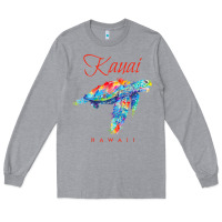 Heather Grey kauai hawaii watercolor sea turtle souvenir Long Sleeve Tee - longCreatives