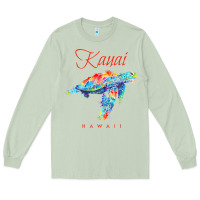 Matcha kauai hawaii watercolor sea turtle souvenir Long Sleeve Tee - longCreatives