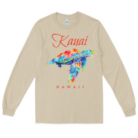 Kauai Hawaii Watercolor Sea Turtle Souvenir Long Sleeve Tee | Teevron