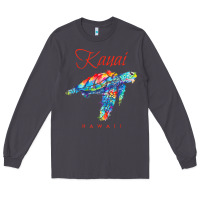 Smoke kauai hawaii watercolor sea turtle souvenir Long Sleeve Tee - longCreatives