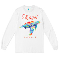 White kauai hawaii watercolor sea turtle souvenir Long Sleeve Tee - longCreatives