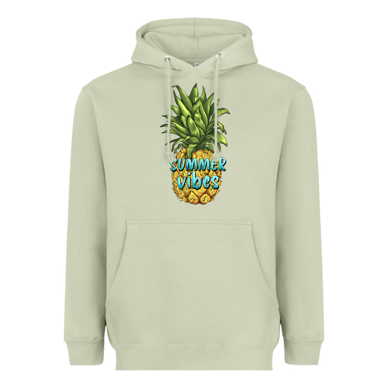 Summer Vibes Pineapple Heavyweight Hoodie by BarkalooDesign | Teevron