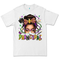 White mardi gras principal caucasian messy bun Premium Tee - texasbilliewilder