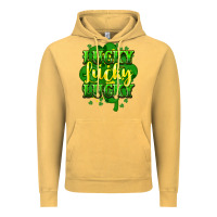 Vintage Mustard lucky lucky lucky clover St. Patrick's Vintage Hoodie - HowdyJamesFarm