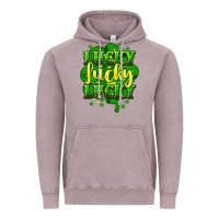 Vintage Zinc lucky lucky lucky clover St. Patrick's Vintage Hoodie - HowdyJamesFarm