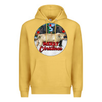 Antique Gold Merry Christmas Charolais Bull Premium Hoodie - RanaPortraitStore