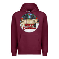 Burgundy Merry Christmas Charolais Bull Premium Hoodie - RanaPortraitStore
