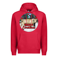 Cardinal Merry Christmas Charolais Bull Premium Hoodie - RanaPortraitStore