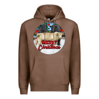 Chestnut Merry Christmas Charolais Bull Premium Hoodie - RanaPortraitStore