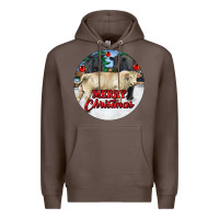 Coffee Merry Christmas Charolais Bull Premium Hoodie - RanaPortraitStore