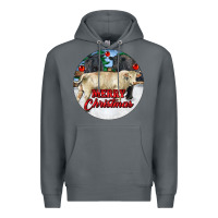 Rock Merry Christmas Charolais Bull Premium Hoodie - RanaPortraitStore