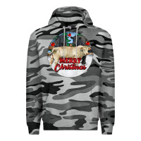 Slate Camo Merry Christmas Charolais Bull Premium Hoodie - RanaPortraitStore