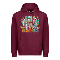 Burgundy just a little ray of pitch black Premium Hoodie - CowhideDigitalArt