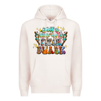 Pale Pink just a little ray of pitch black Premium Hoodie - CowhideDigitalArt