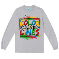 Moon Dust color outside the lines autism Long Sleeve Tee - OliviaCreatesArt