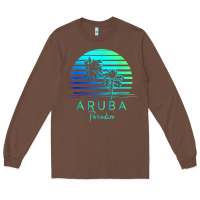 Chestnut Vintage Aruba Beach Tropical Vibes Vacation Souvenir Gift Long Sleeve Tee - longCreatives