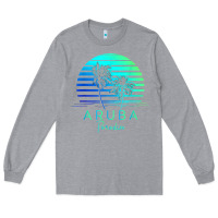 Heather Grey Vintage Aruba Beach Tropical Vibes Vacation Souvenir Gift Long Sleeve Tee - longCreatives