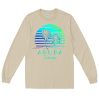 Mushroom Vintage Aruba Beach Tropical Vibes Vacation Souvenir Gift Long Sleeve Tee - longCreatives
