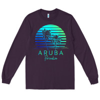 Plum Vintage Aruba Beach Tropical Vibes Vacation Souvenir Gift Long Sleeve Tee - longCreatives