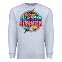 Heather Grey mom bod summer Premium Sweatshirt - BarkalooDesign