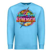 Ocean Blue mom bod summer Premium Sweatshirt - BarkalooDesign